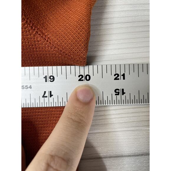 Prana Shirt Mens XL Brown Orange Performance Outdoor Athletic Polyester USA - Picture 5 of 8